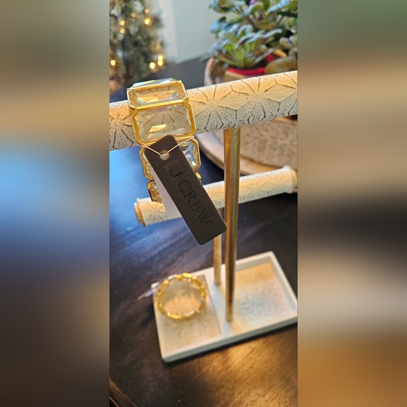 J. Crew Rectangle Stone (Clear) Bracelet - Picture 6 of 8